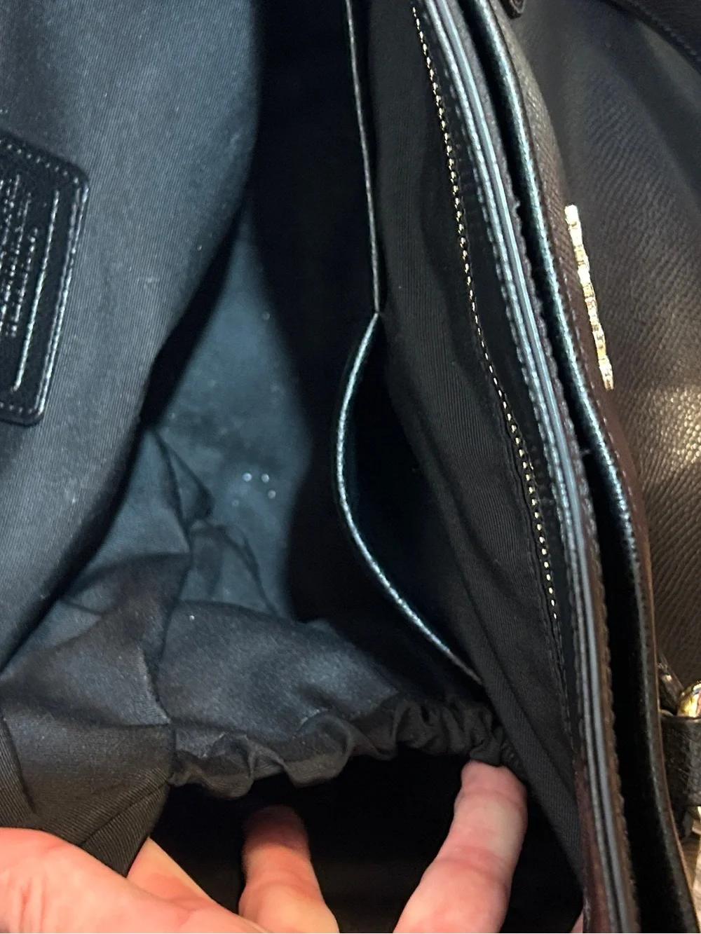 Coach Black Crossgrain Leather Diaper Bag Tote Shoulder Bag Work Travel Bag